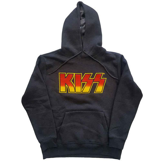 Hoodie - Kiss - Classic Logo - Grey - Pullover