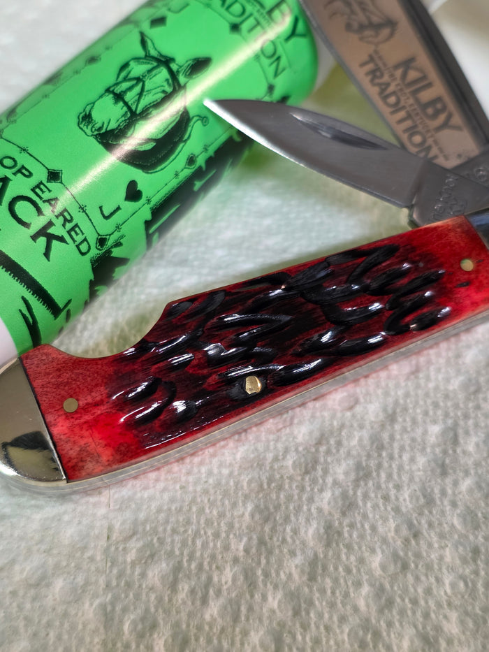 Kilby Tradition - Flop Eared Jack - Red Bone jigged Handle- KT-35RBJ