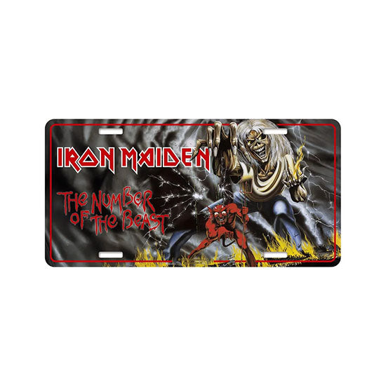 License Plate - Iron Maiden - Number of the Beast
