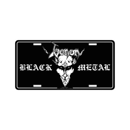 License Plate - Venom - Black Metal