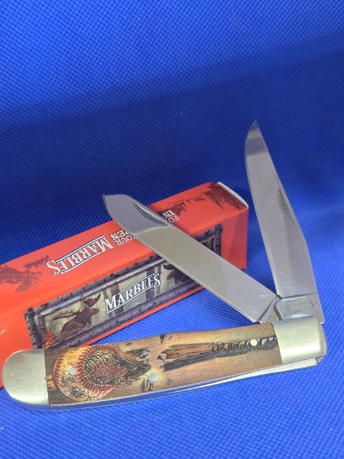 Marbles Trapper Custom Design - Home Run Baseball Pocket Knife - MR578BSB1