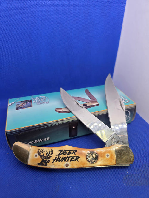 Ocoee River Folding Hunter Burnt Natural Bone - Deer Hunter OC-550WSB