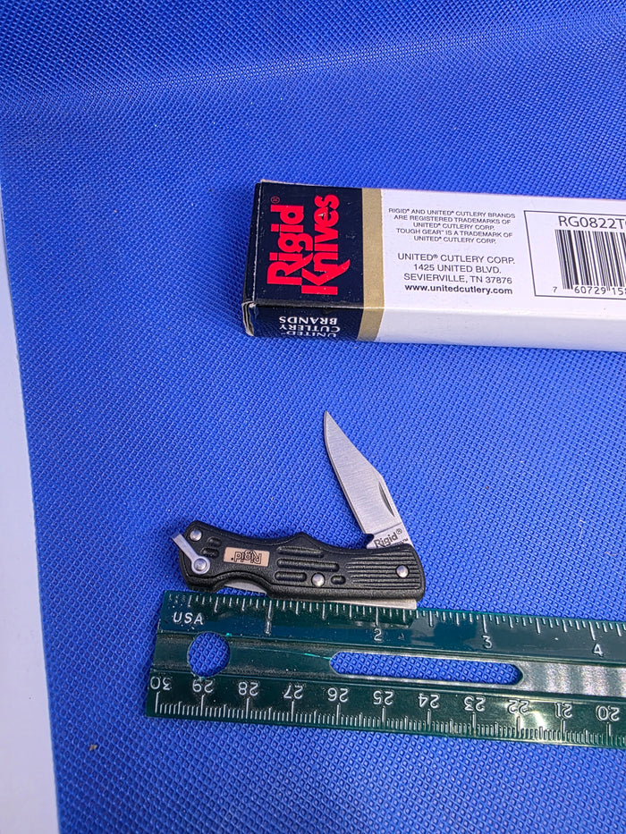 Rigid Small Lockback Knife with Loop NIB RG0822TG