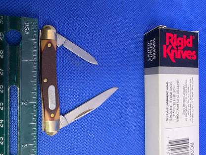 Rigid Small Pen Knife Sawcut Delrin Handles NIB RG0808 by United Cutlery