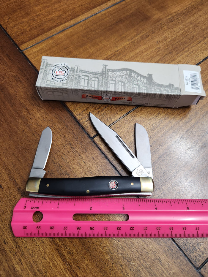 Robert Klaas Black Synthetic 4" Stockman KC2325