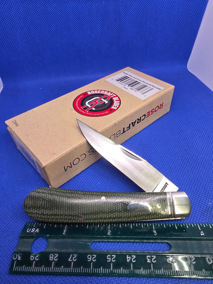 Rosecraft Buffalo River Jack Dark Green Micarta RCT030-DGM
