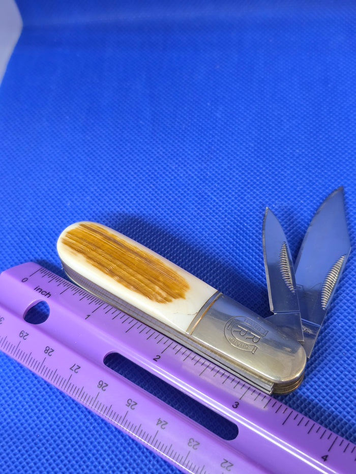 Rough Ryder - Bark Pearl Barlow Knife - Rare Find