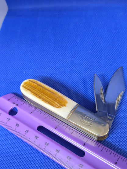 Rough Ryder - Bark Pearl Barlow Knife - Rare Find