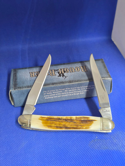 Rough Ryder - Bark Pearl Muskrat Knife - Rare Find