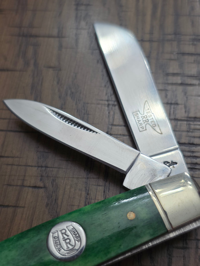 Rough Ryder - Large Congress Smooth Green Bone - Anvil Etch 1st Gen.