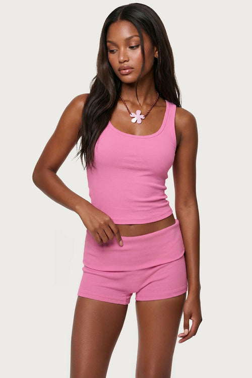 Linda Ribbed Scoop Neck Tank Top