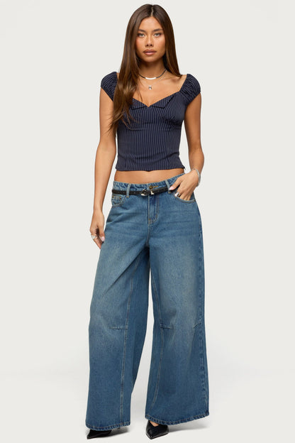 Eugenia Pinstripe Top