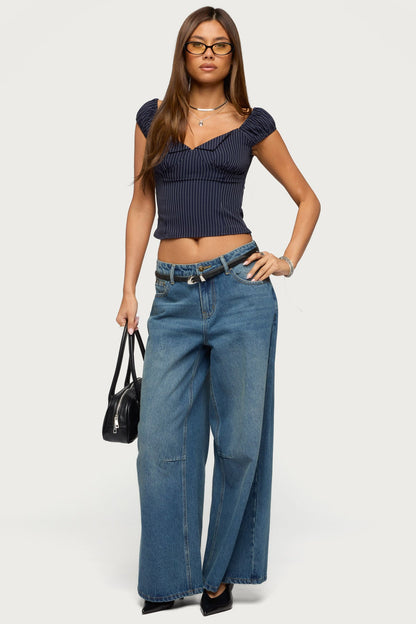 Eugenia Pinstripe Top