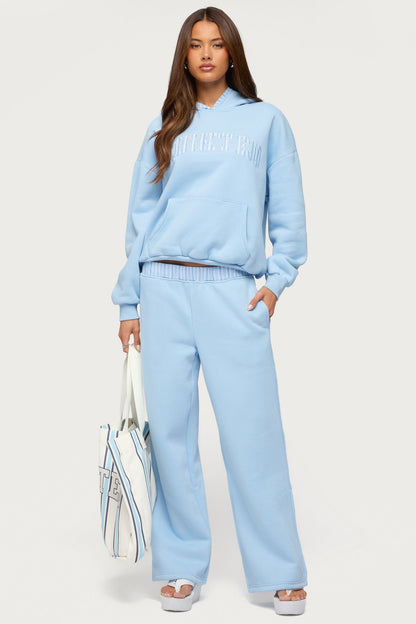 Edikted Core Stripey Wide Leg Sweatpants