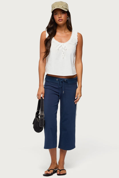 Edyth Tie Front Cotton Tank Top
