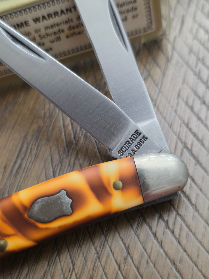 Schrade USA 896K Butter & Molasses Synthetic Stockman New with Box