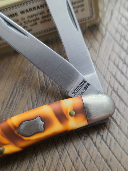 Schrade USA 896K Butter & Molasses Synthetic Stockman New with Box