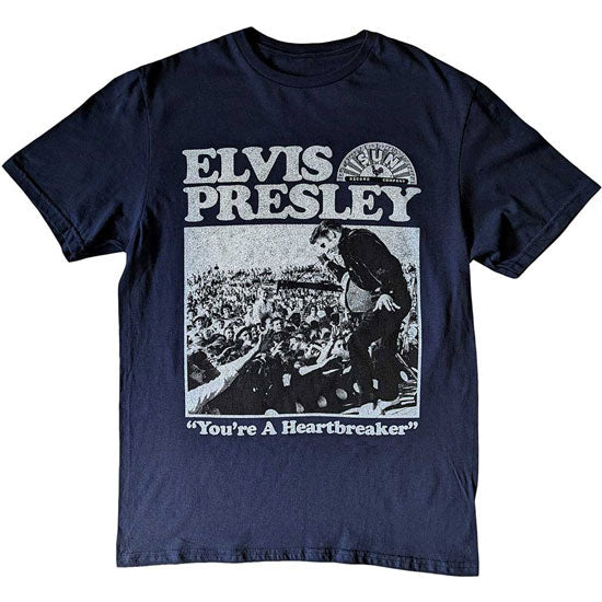 T-Shirt - Elvis - Sun Records Heartbreaker - Navy
