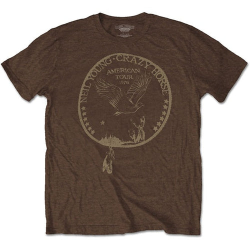 T-Shirt - Neil Young - '76 Tour Seal - Brown