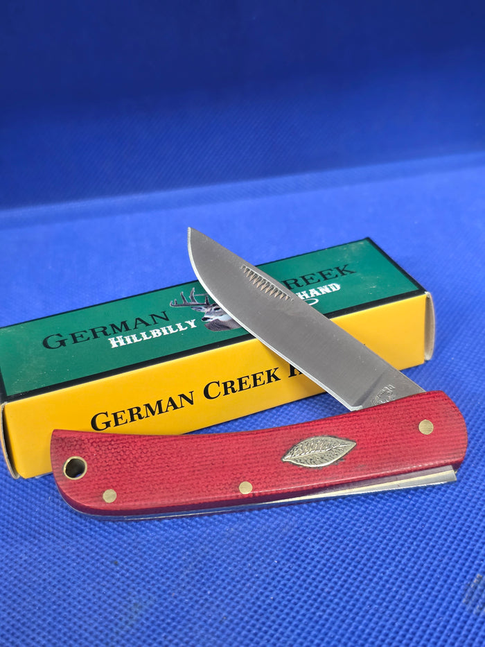The Hillbilly Farmhand - Red Burlap Micarta Handles - GCFH037MRD