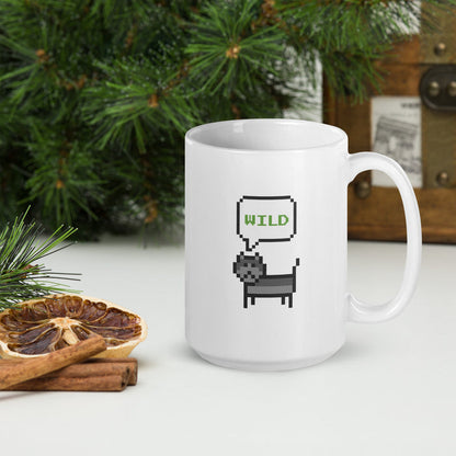 White glossy mug